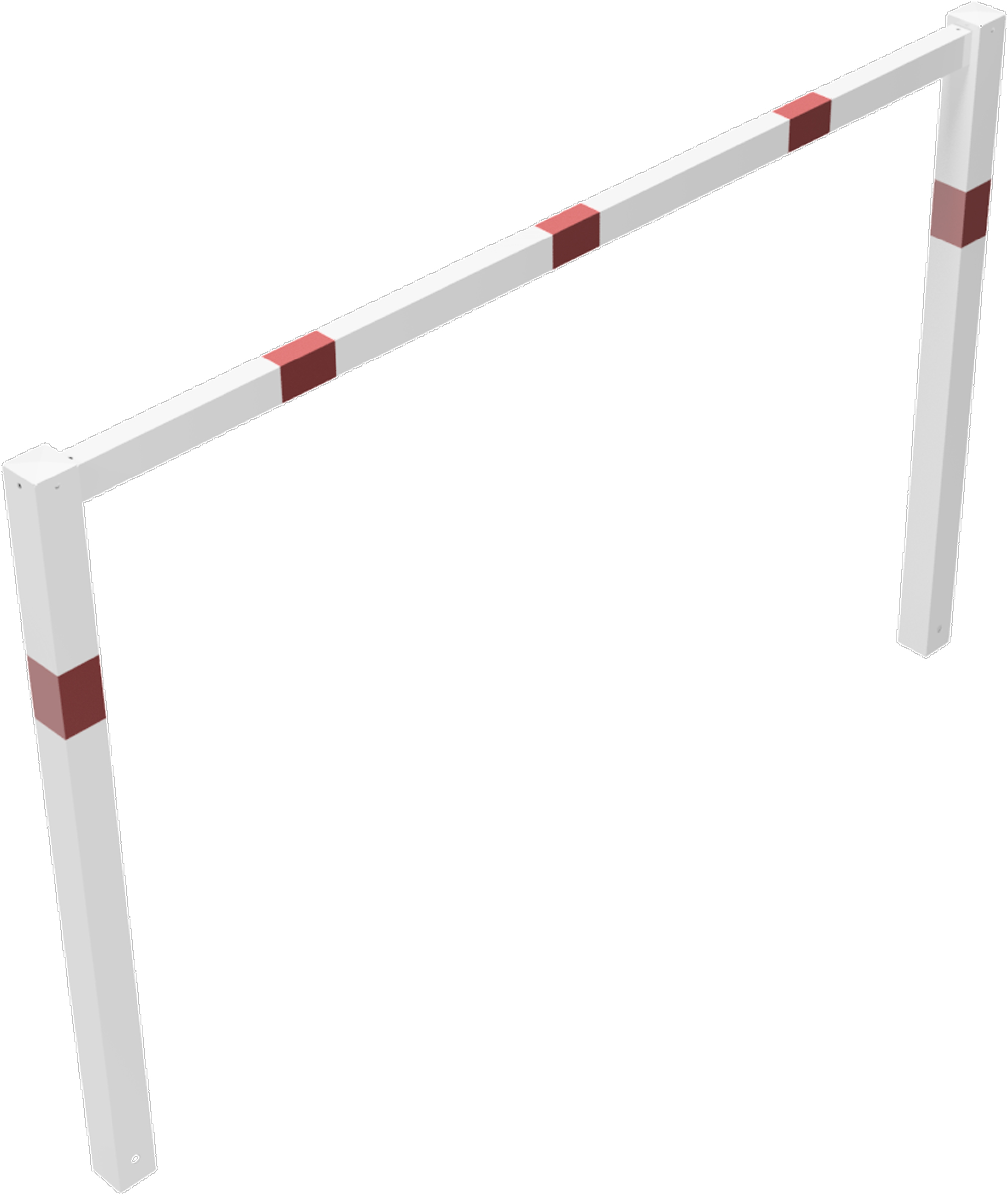 Schake Wegesperre Stahl OE 70 x 70 mm weiß | rot - 2000 x 1200 mm