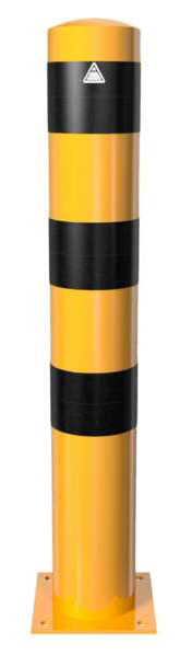 Schake Stahlrohrpoller OD Ø 152 mm gelb | schwarz - 1,00 m