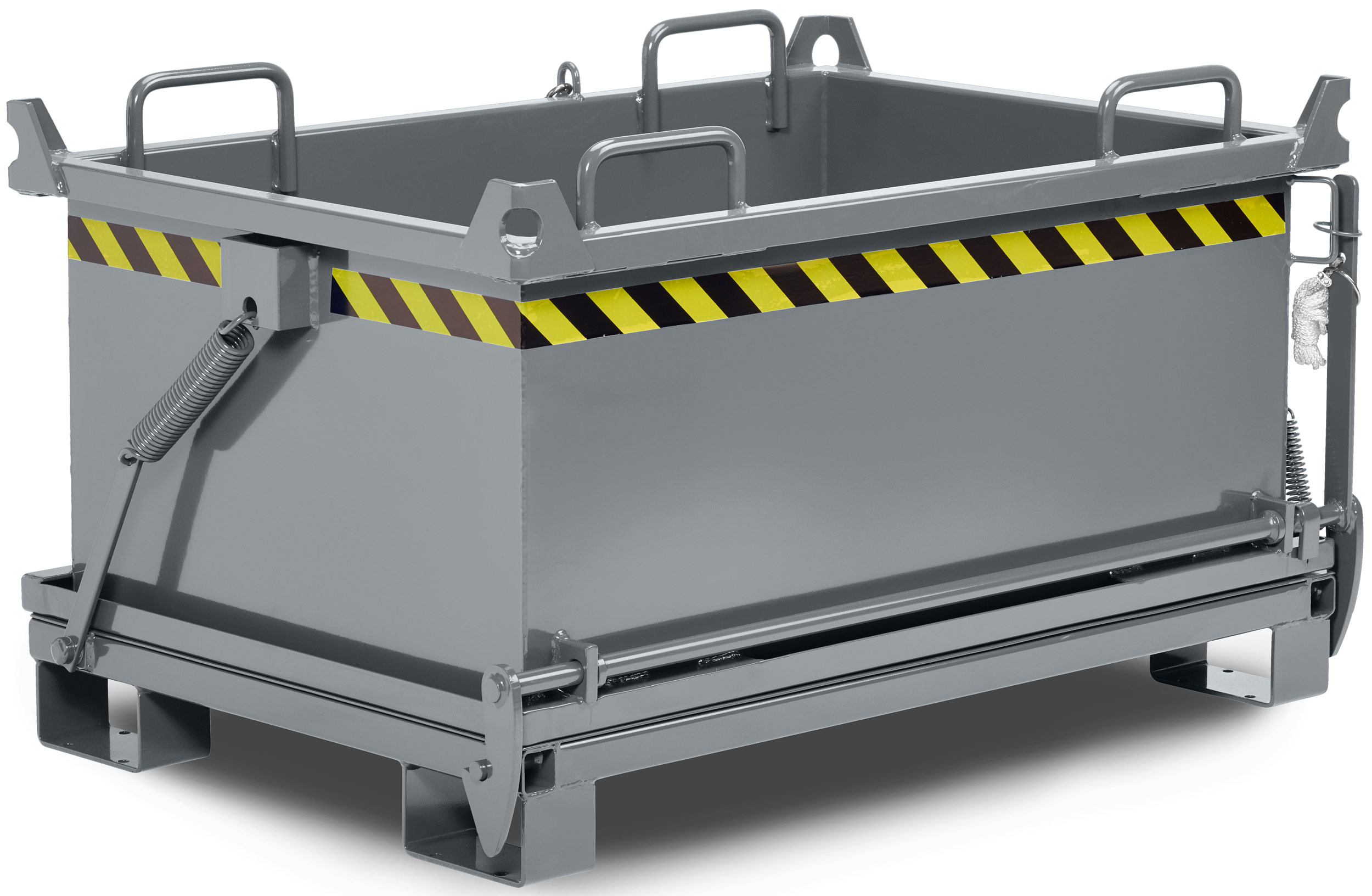 RR Industrietechnik Klappbodenbehälter RBB-50 - RAL 7005 Transportbehälter 500 Liter für Stapler - Container mit Klappboden mausgrau pulverbeschichtet (RR-100800336) Bild-01