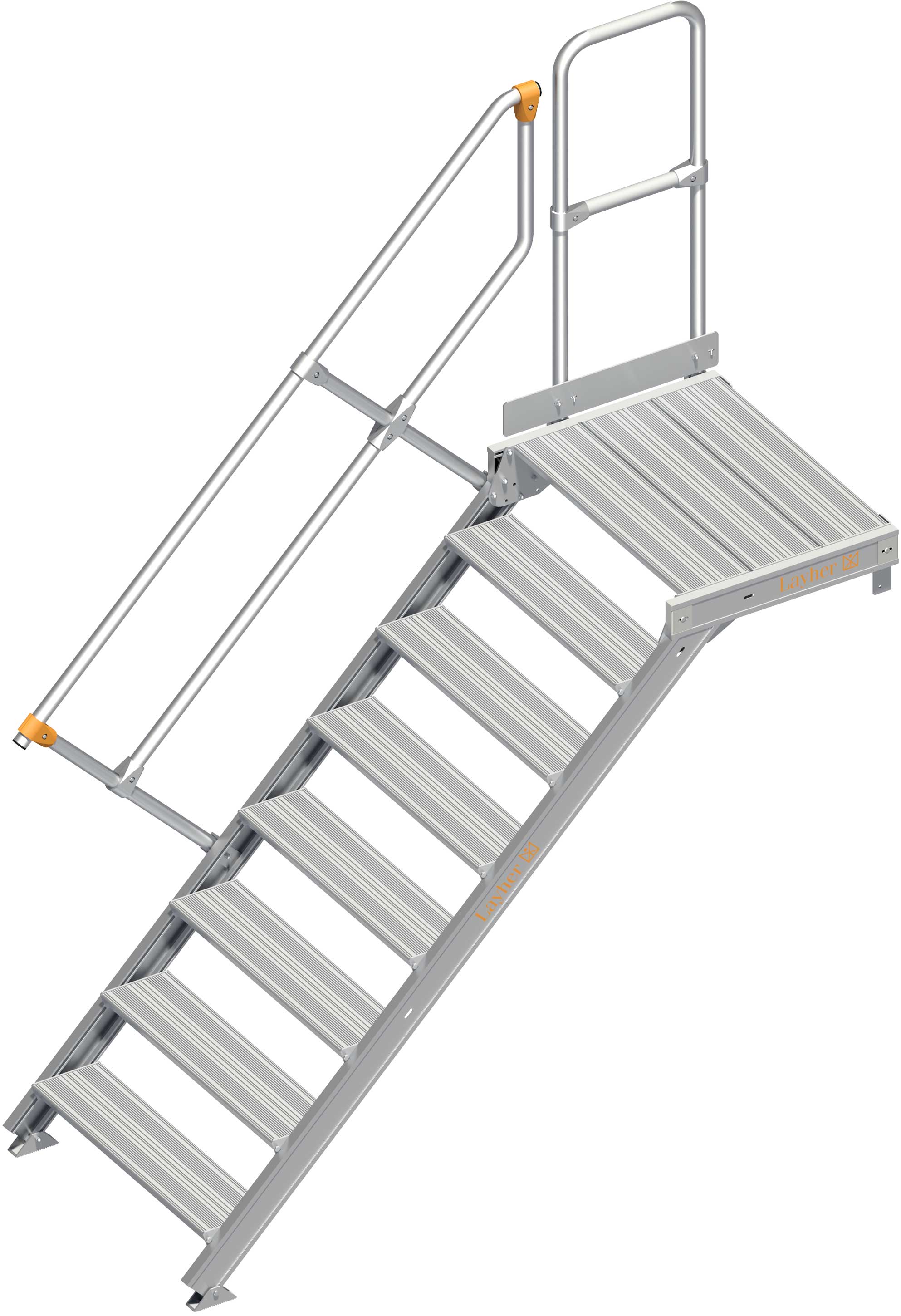 Layher Plattformtreppe 45° 8 Stufen - 800 mm breit