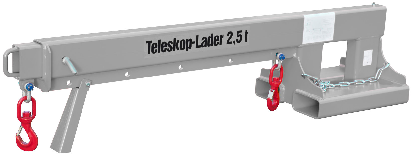 Bauer Kranarm KT-2.5 - RAL 7005 Kranausleger ausziehbar für Stapler - Lasttraverse mausgrau pulverbeschichtet (BA-4430-01-0000-5) Bild-01