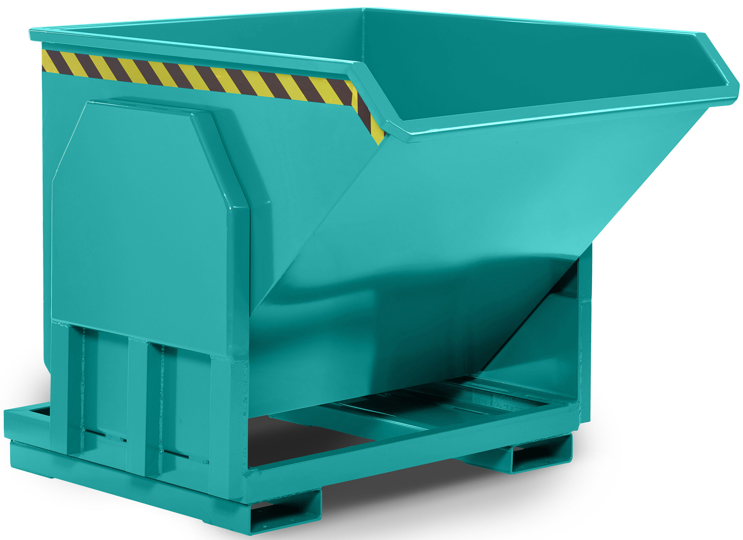 RR Industrietechnik Schwerlastkipper RMK-30 - RAL 5018 Kippmulde 300 Liter für Stapler - Kippcontainer türkisblau pulverbeschichtet (RR-100400190) Bild-01