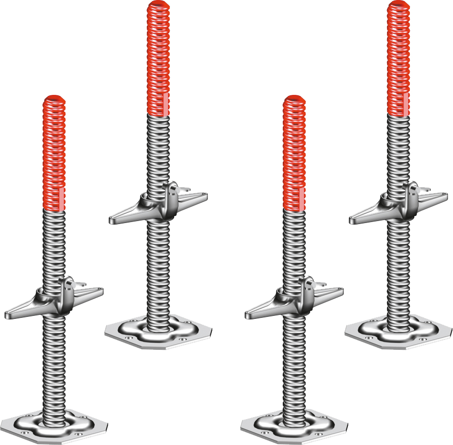 Layher Fahrgerüst Stahl-Normalspindel 60 - 4er Set