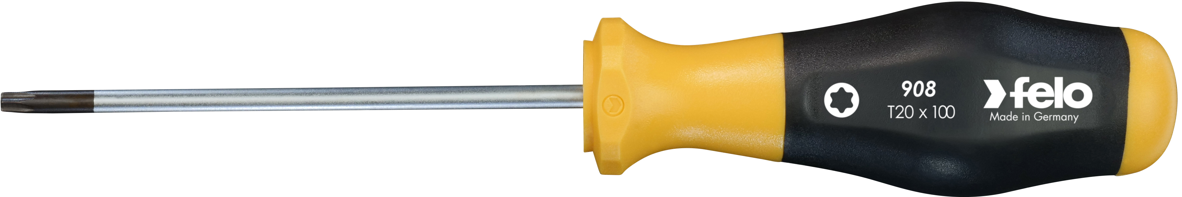 Felo Schraubendreher No9 908 Torx T 20 x 100 mm Torx-Schraubendreher T | Schraubenzieher mit 2K-Griff - Serie No9 (FL-90820340) Bild-01