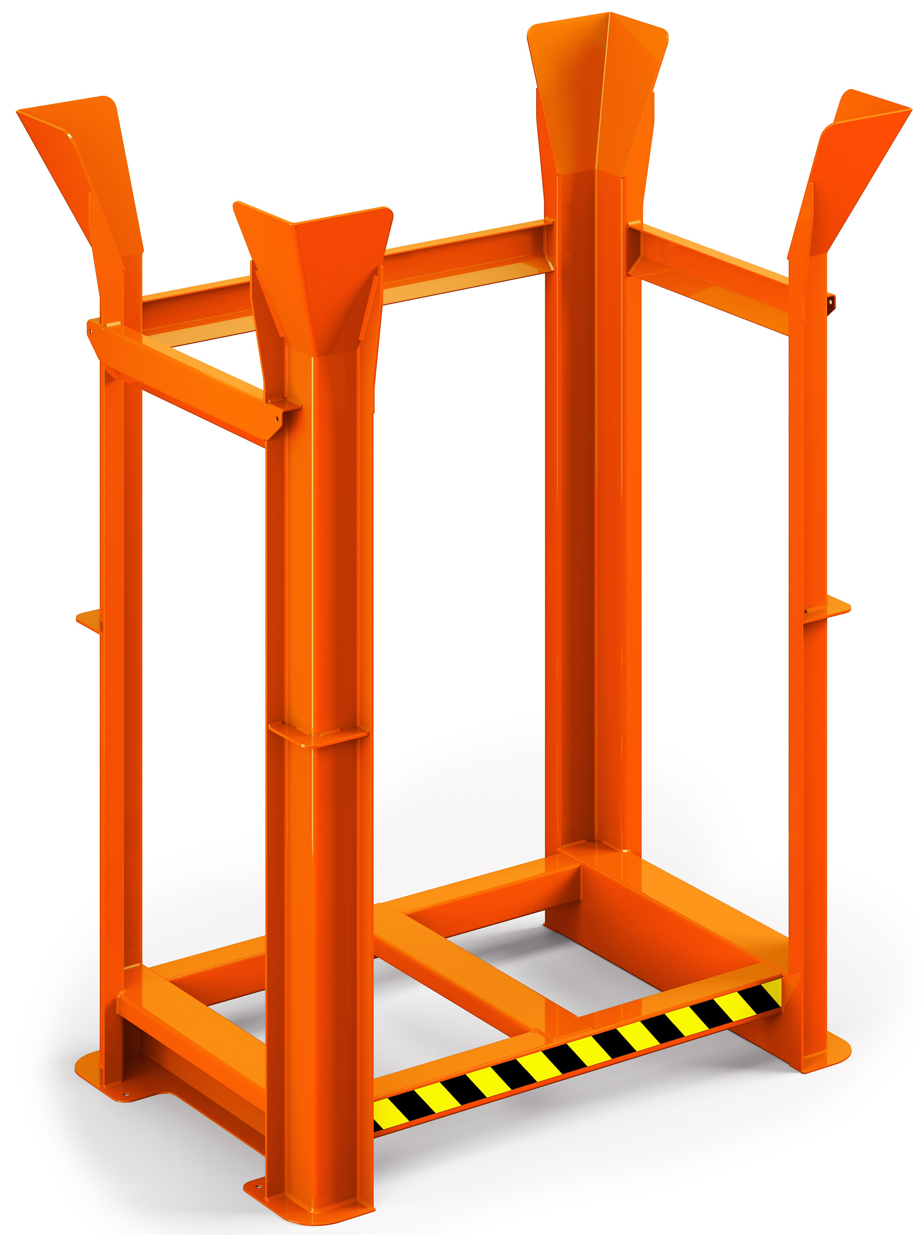 RR Industrietechnik Paletten Richtgestell RRG-10 - RAL 2004 Palettenstapelgestell für 10 Stück Europaletten - Palettenlager reinorange pulverbeschichtet (RR-130500204) Bild-01