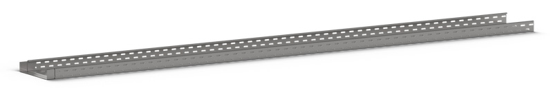 Schake Kabelrinne gelocht 3,00 m Stahl verzinkt Kabelkanal aus perforiertem Stahlblech 1 mm | mit Stoßstellenverbinder (SK-304030R) Bild-01