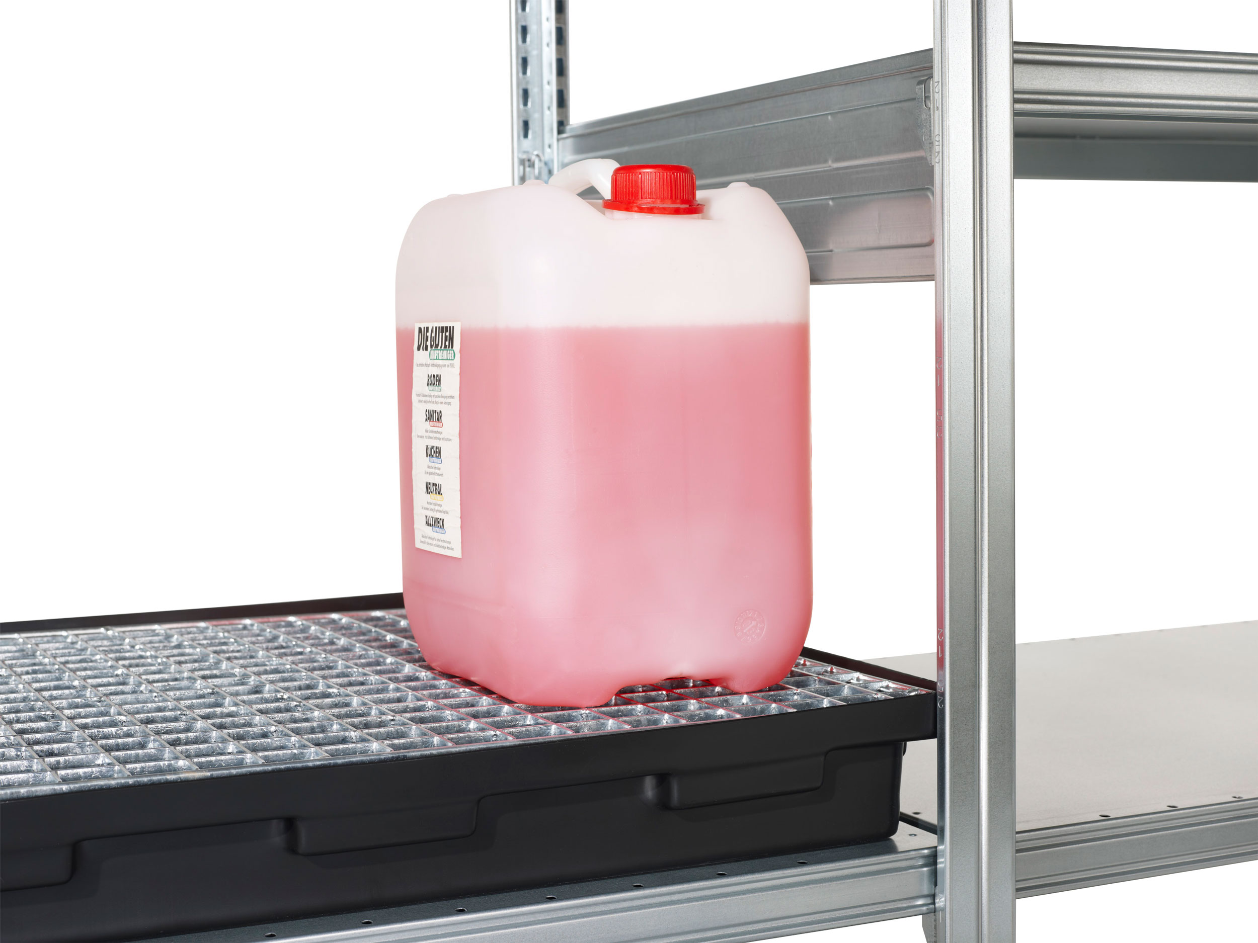 KIGA Auffangwanne Kunststoff - 990 x 595 x 90 mm G - VPE 3 3 Stück Sicherheitsauffangwanne PE mit Gitterrost - Gefahrstoffwanne 30 Liter Volumen (KI-2564-1) Bild-01