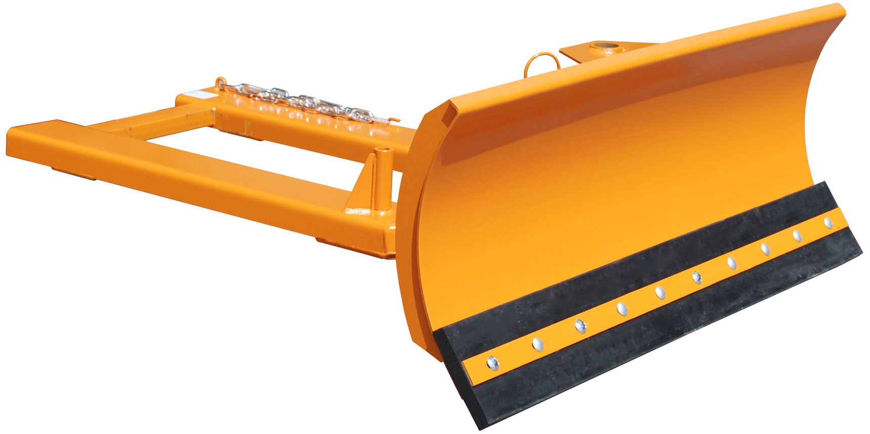 Bauer Schneeschieber SCH-G-150 Schneeschild mit Gummischürfleiste für Gabestapler - Schneeräumer gelborange pulverbeschichtet (BA-4428-05-0000-1) Bild-01