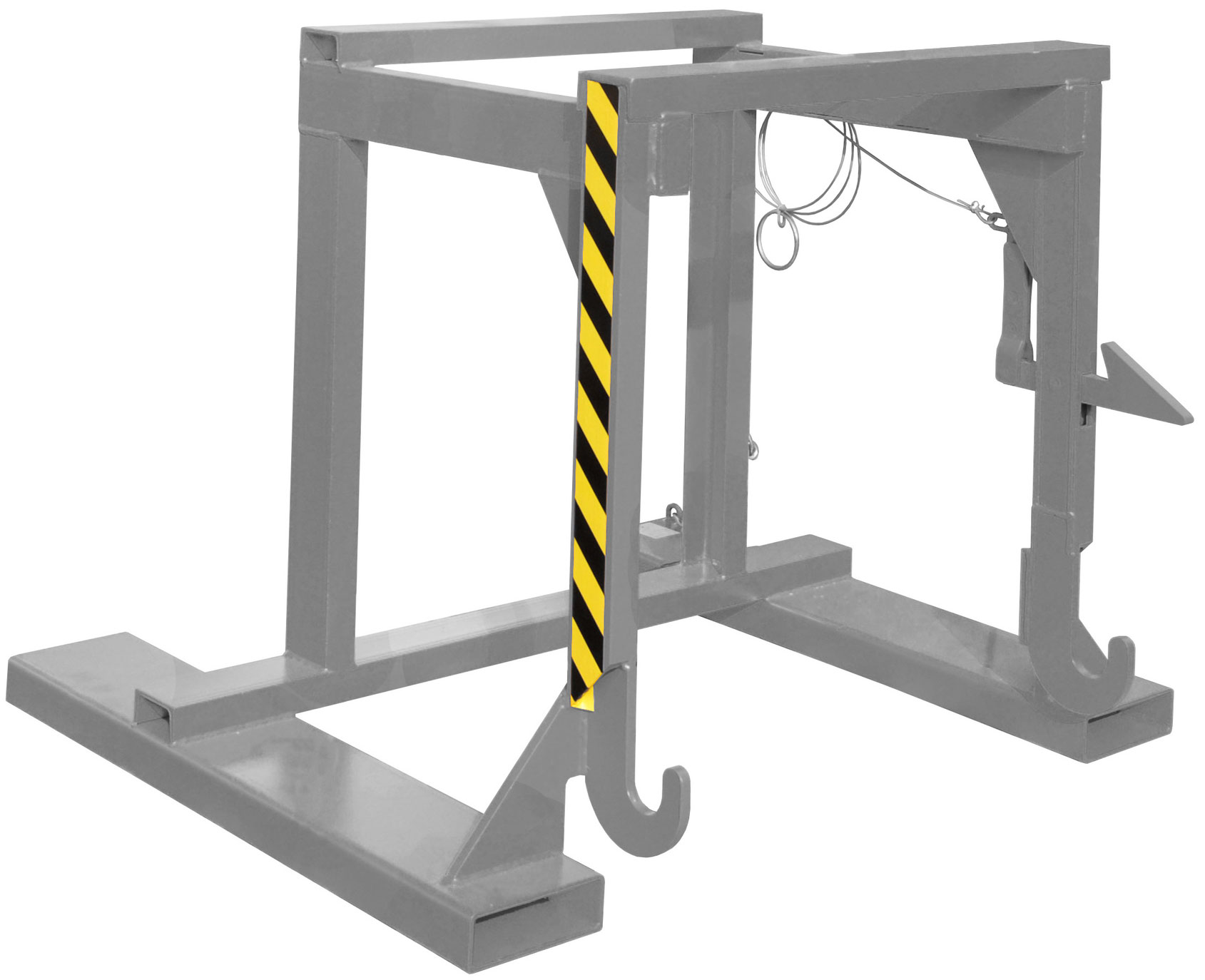 Bauer Stapelkippbehälter Traverse BST-U-55 - RAL 7005 Kippvorrichtung mechanisch für Kippmulde 550 Liter - Schuttmulde mausgrau pulverbeschichtet (BA-4421-19-0000-5) Bild-01