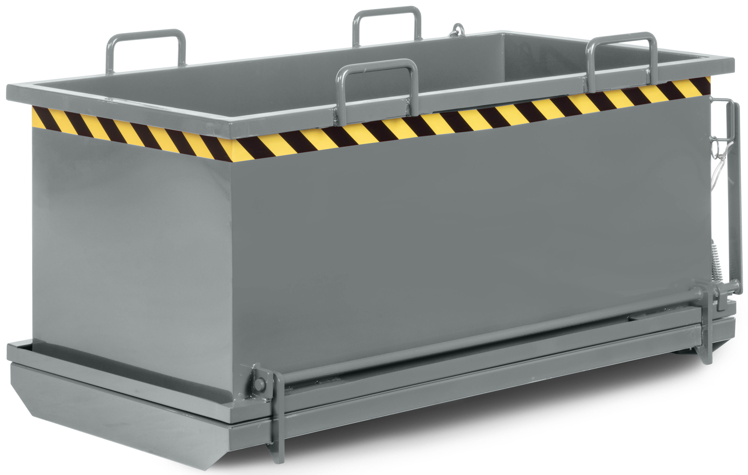 RR Industrietechnik Klappbodenbehälter RKB-50 - RAL 7005 Transportbehälter 500 Liter für Stapler - Container mit Klappboden mausgrau pulverbeschichtet (RR-100800735) Bild-01