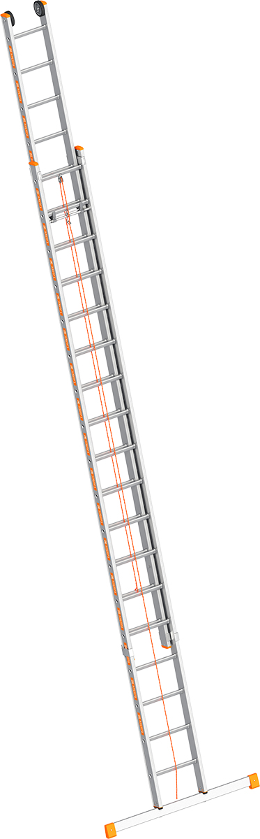 Layher Seilzugleiter Alu 2x18 Sprossen - hawego Set