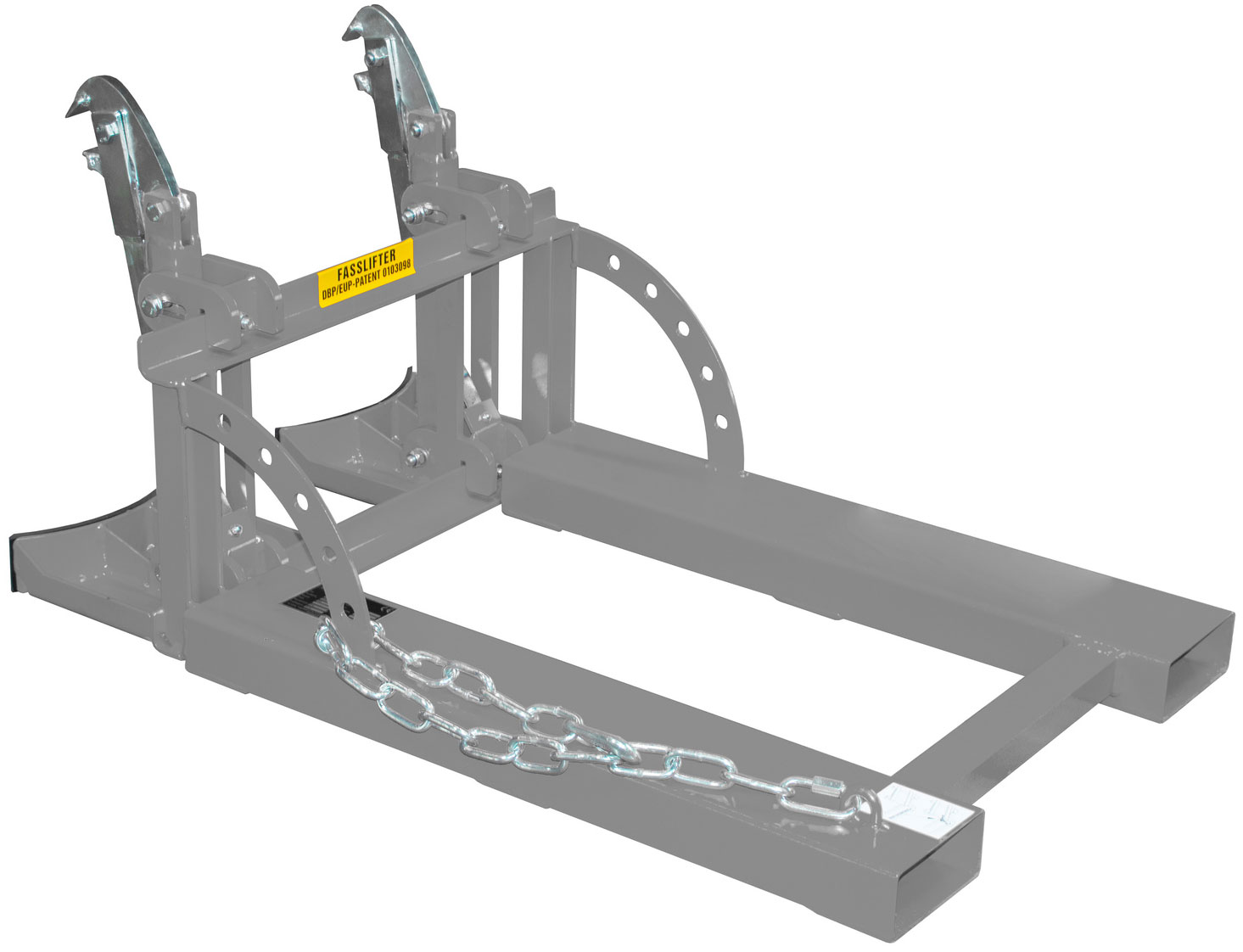 Bauer Fasslifter RS 60-II - RAL 7005 Transporthilfe für 2 Fässer 60 Liter -  Fassheber mausgrau pulverbeschichtet (BA-4408-31-0000-5) Bild-01
