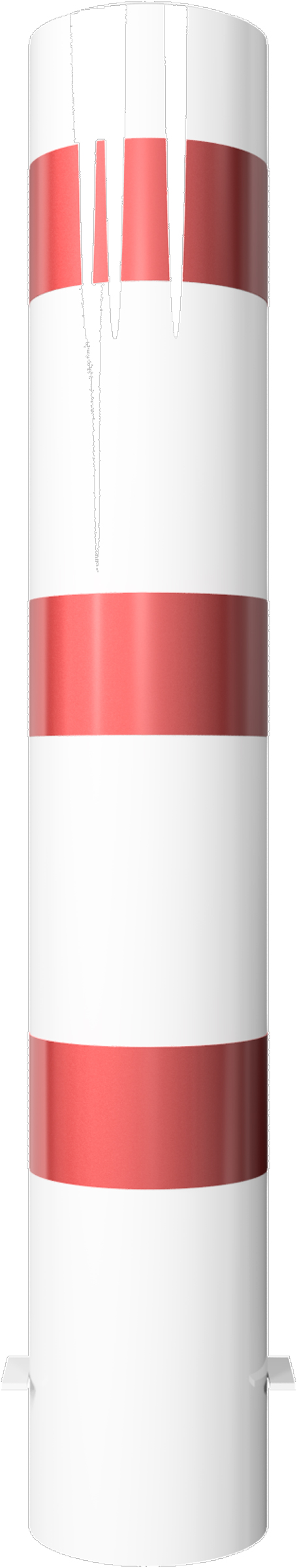 Schake Stahlrohrpoller OE Ø 193 mm weiß | rot - 1,20 m