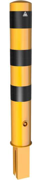 Schake Stahlrohrpoller HD Ø 152 mm gelb | schwarz - 1,50 m