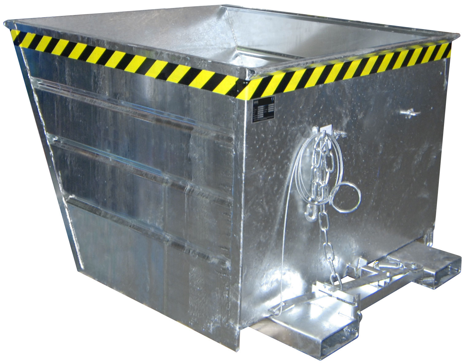 Bauer Kippbehälter VG-1100 - verzinkt Kippmulde 1100 Liter für Stapler - Schuttmulde Stahl verzinkt (BA-4535-04-0000-7) Bild-01
