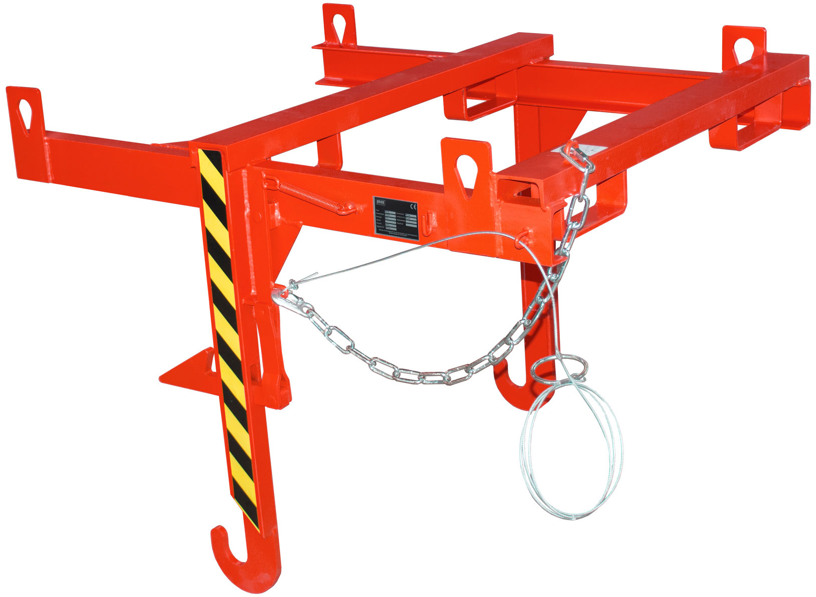 Bauer Stapelkippbehälter Traverse BKT-90 - RAL 3000 Kippvorrichtung kranbar mechanisch für Kippmulde 900 Liter - Schuttmulde feuerrot pulverbeschichtet (BA-4421-08-0000-2) Bild-01
