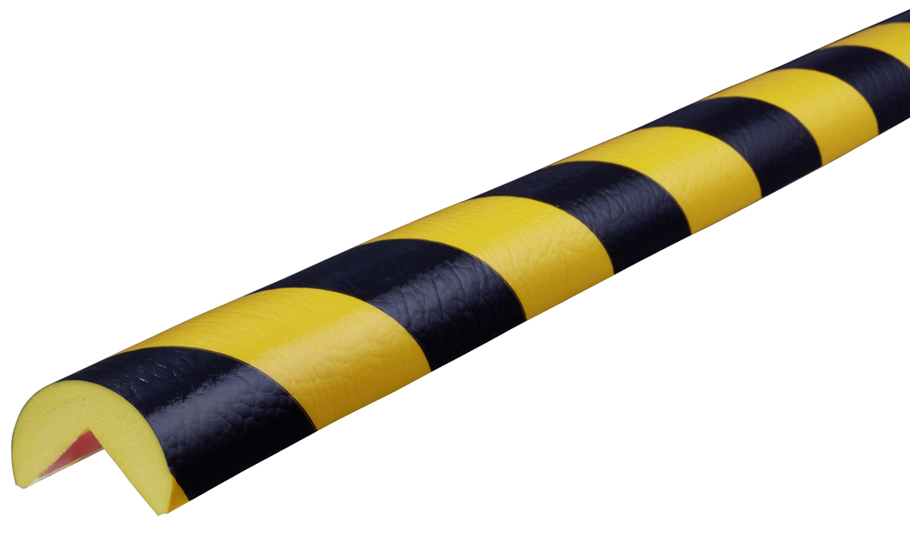 Knuffi Eckschutzprofil Typ A Ø 40 mm gelb | schwarz PU - 1,00 m Standard  (SM-PA-10010) Bild-02