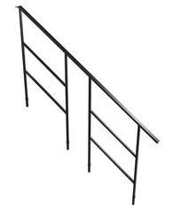 Bütec Handlauf 100 Stahl für Treppe 7 stufig