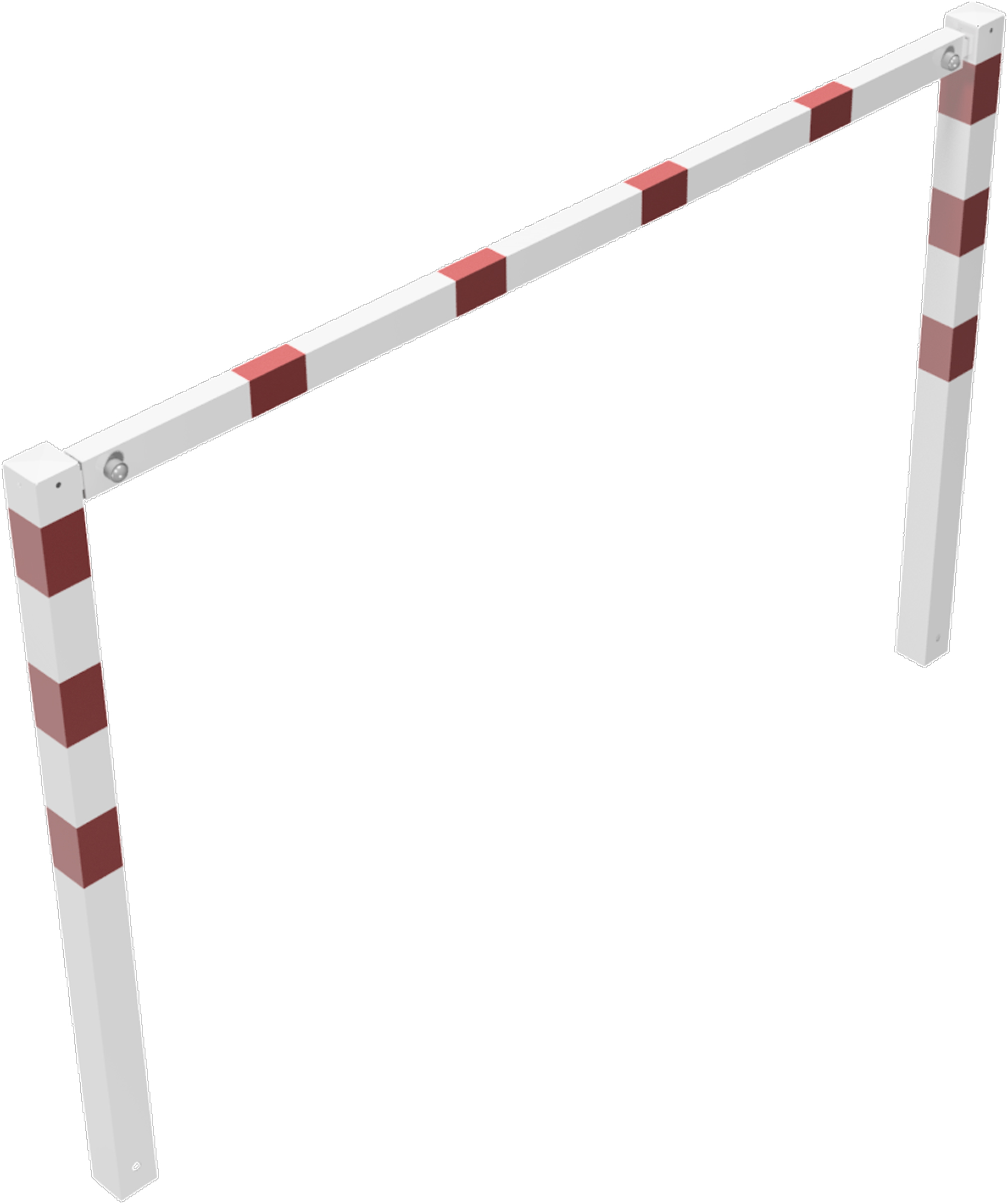 Schake Wegesperre Stahl schraubbar OE 70 x 70 mm weiß | rot - 2000 x 1200 mm