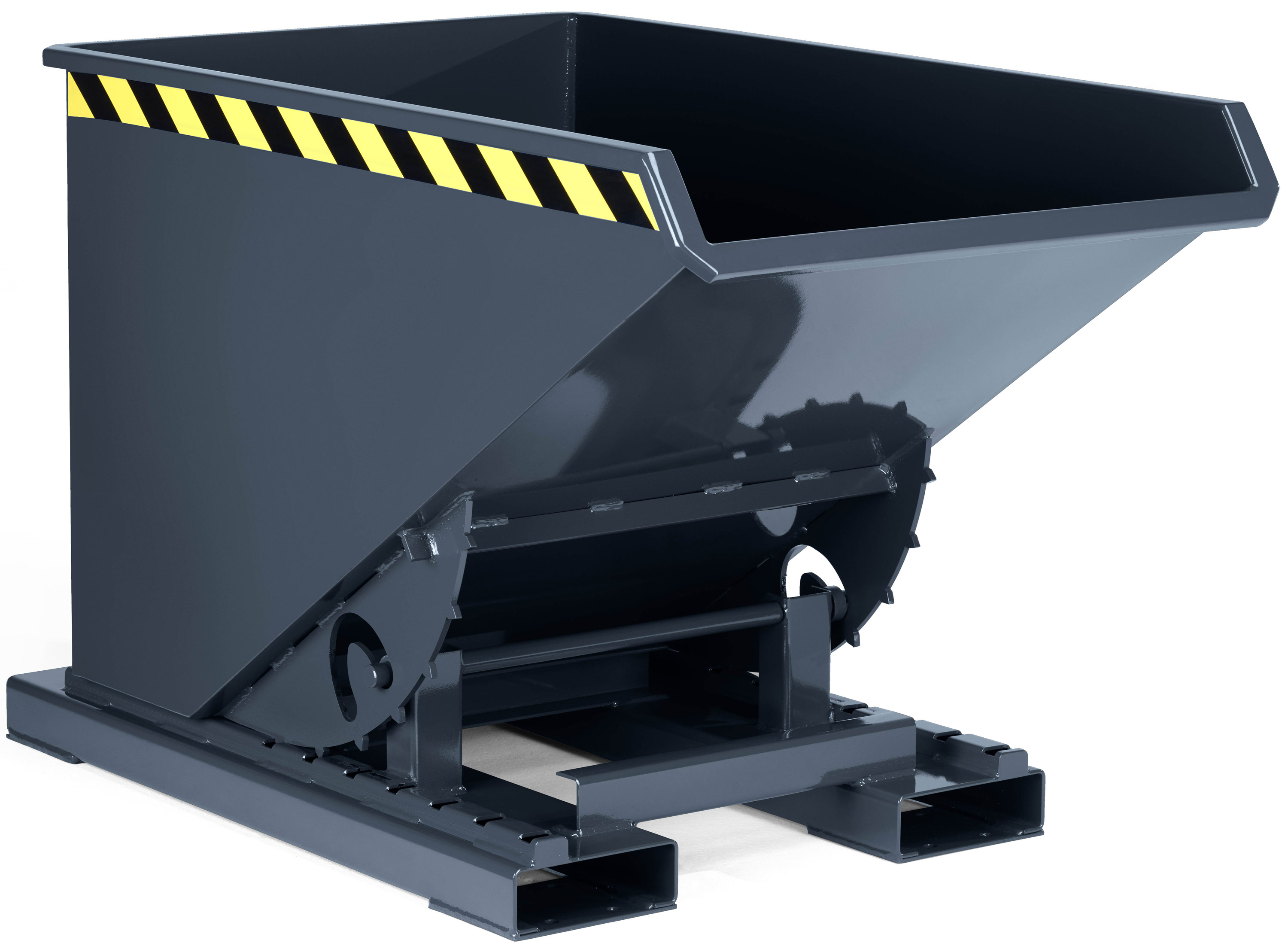 RR Industrietechnik Abrollkipper RAM-30 - RAL 7016 Kippmulde 300 Liter für Stapler - Schuttmulde anthrazitgrau pulverbeschichtet (RR-120100068) Bild-02