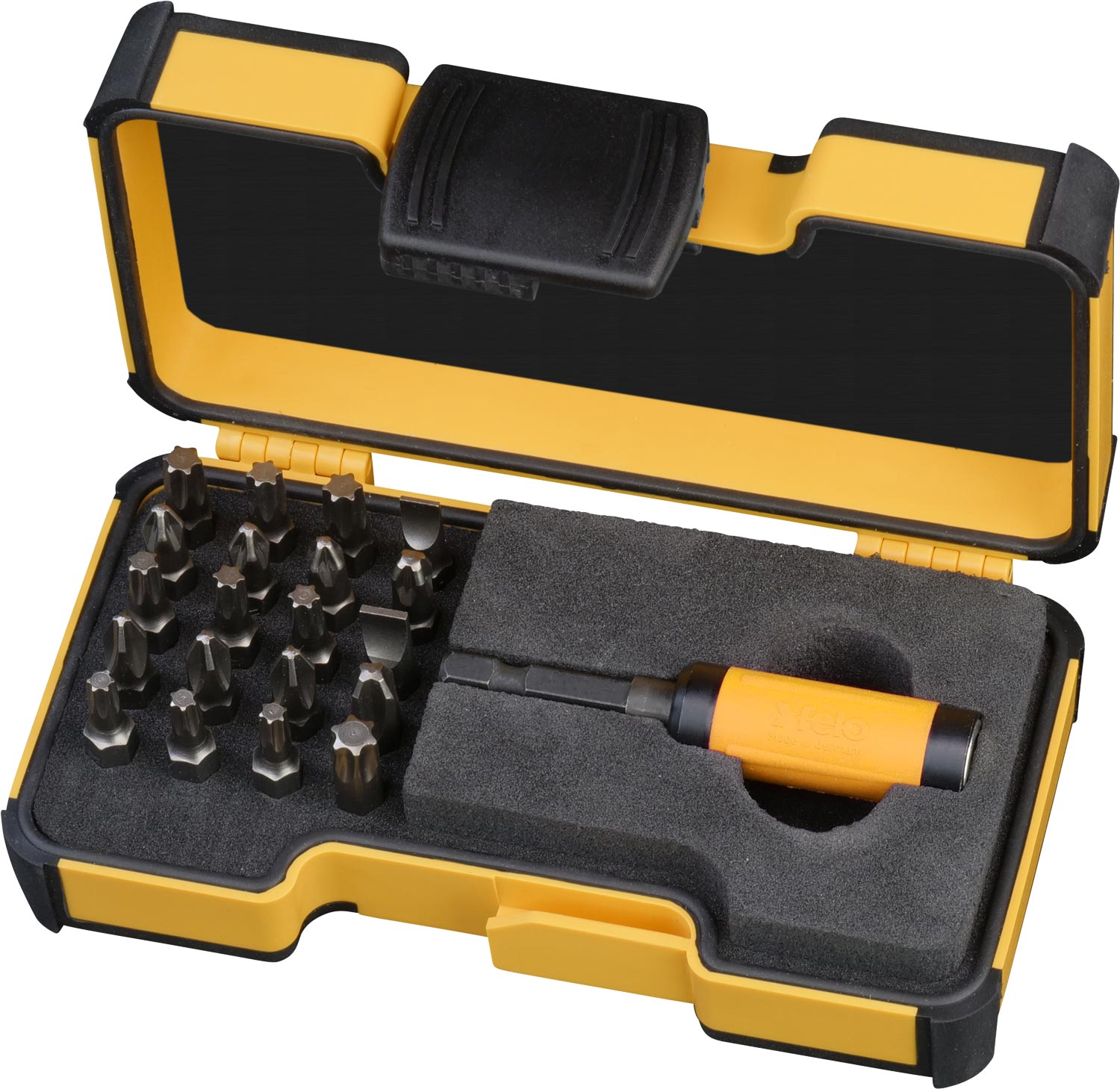 Felo Bits XS-Strongbox AllStar Bit Box 21-teilig SL | PZ | PH | T Bit-Set mit verschiedenen Bits und Bithalter (FL-02082136) Bild-01