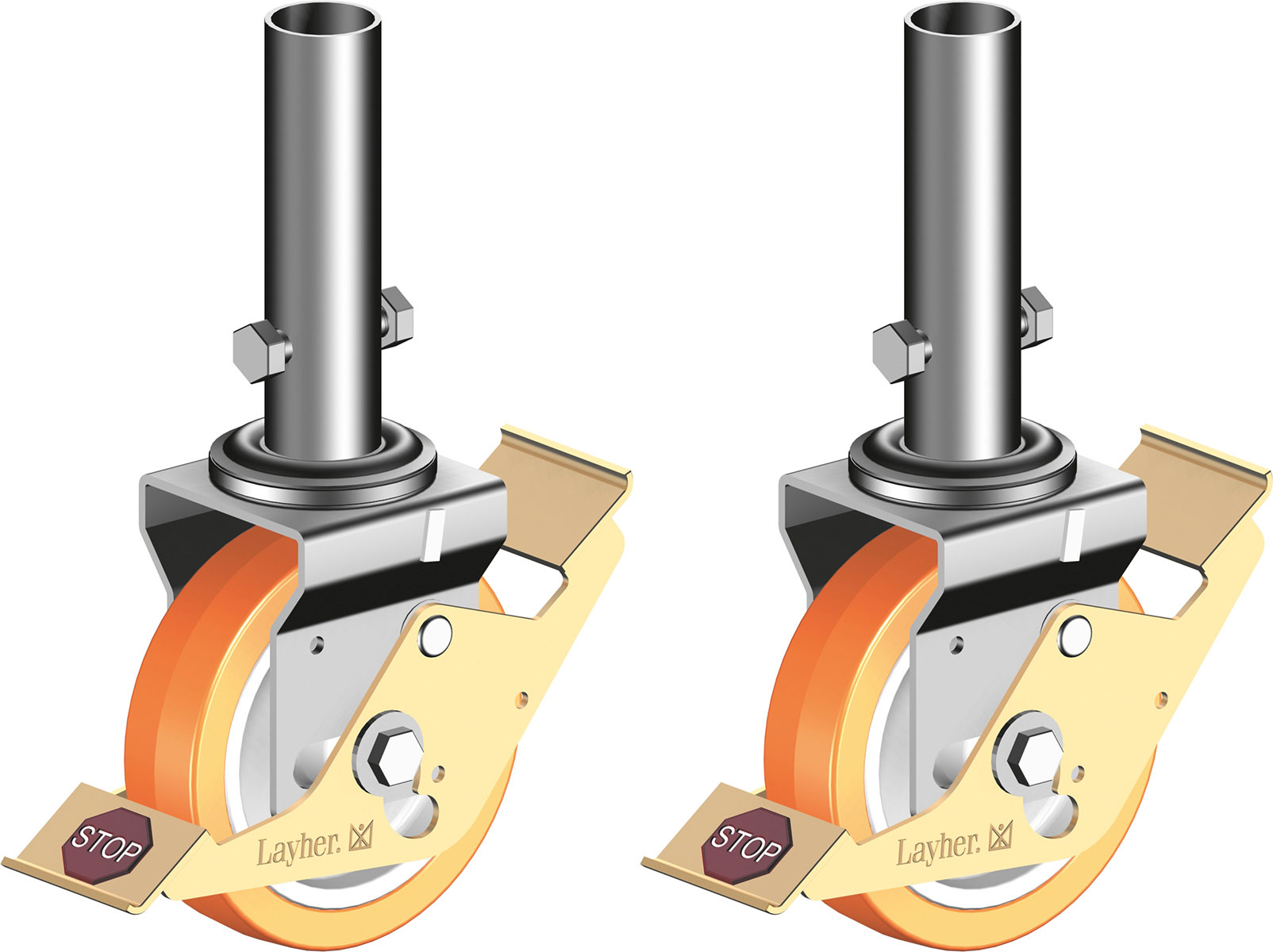 Layher Fahrgerüst Lenkrolle 400 Polyurethanbelag