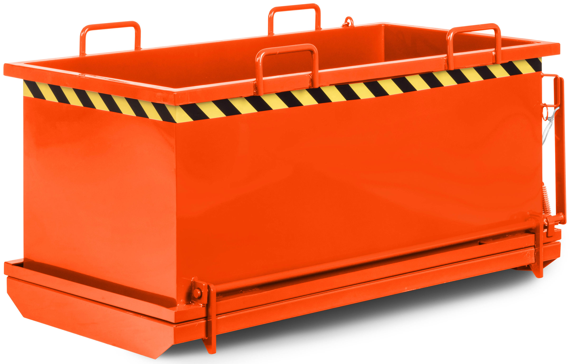 RR Industrietechnik Klappbodenbehälter RKB-50 - RAL 2004 Transportbehälter 500 Liter für Stapler - Container mit Klappboden reinorange pulverbeschichtet (RR-100100138) Bild-01