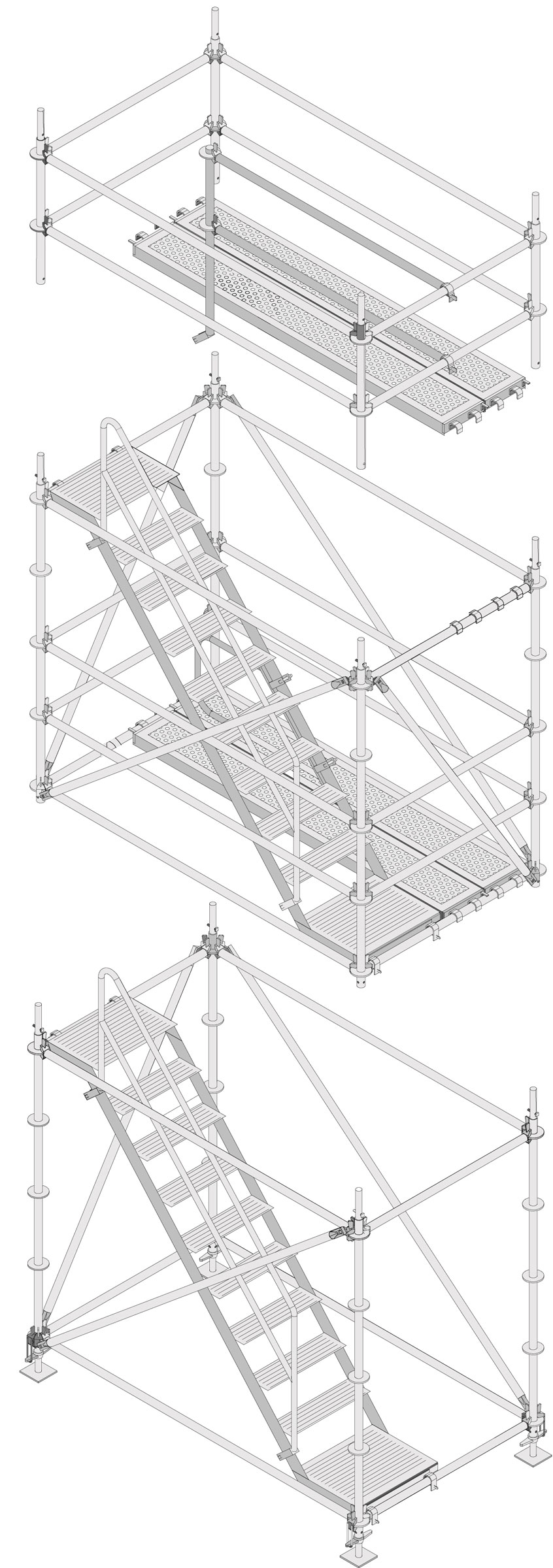 Layher Allround Modultreppenturm Einzelmodule