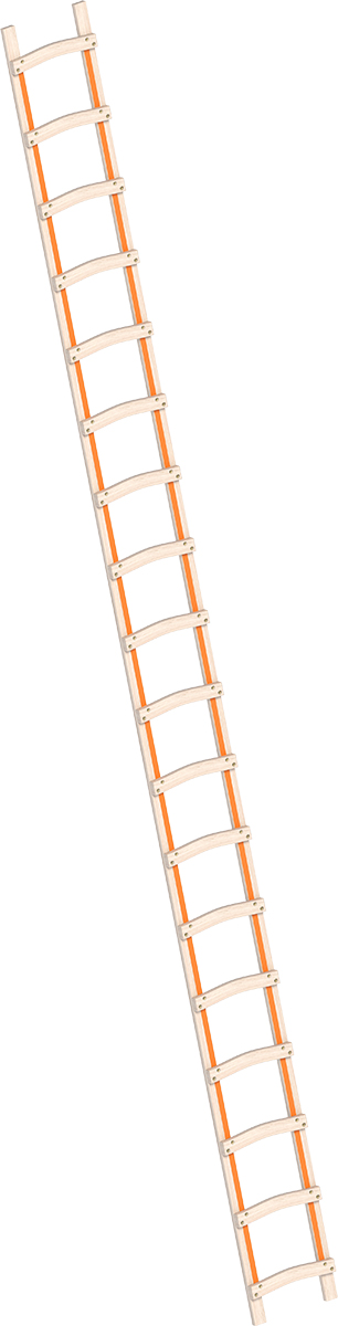 Layher Dachdeckerleiter Holz 18 Sprossen