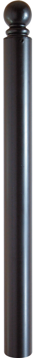 Schake Stilpoller 485 OE Ø 82 mm mattschwarz Poller mit Kugelkopf - ortsfest - zum Einbetonieren (SK-485B) Bild-01