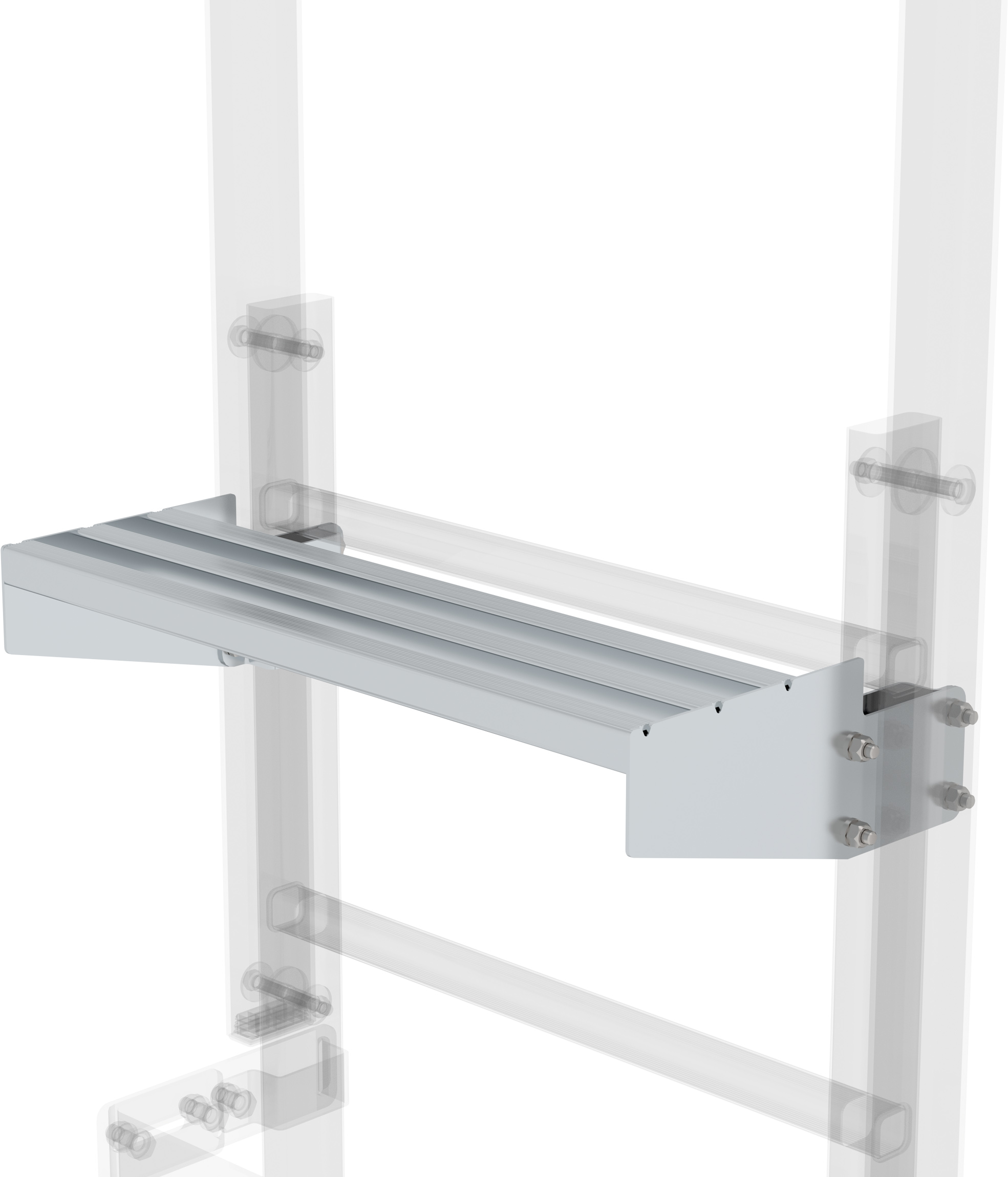 Günzburger Ausstiegstritt Alu blank - 200 mm
