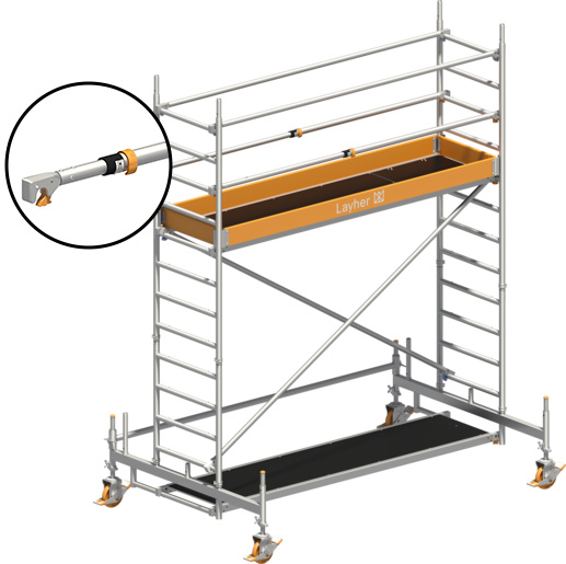 Fahrgerüst Layher Uni Standard P2 mit Telegeländer