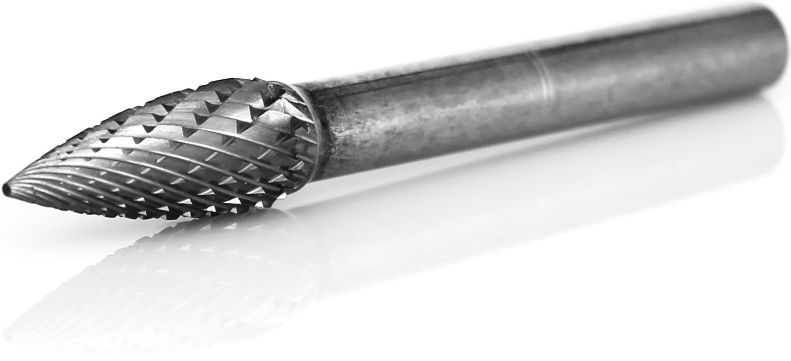 procut Hartmetallfrässtift Geschossform SPG G60820-6 Schaft-∅ 6 mm - Kopf-∅ 8 mm - Kreuzverzahnung (PC-G60820-6) Bild-01