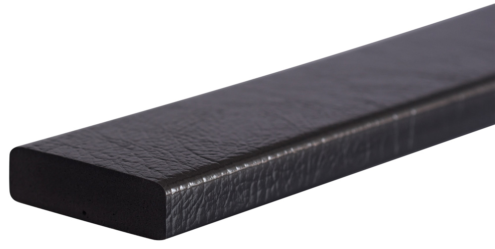Knuffi Wandschutz Profil Typ S 75 x 20 mm anthrazit PU - 1,00 m Standard Warnschutz Profil Flachleiste breit aus Polyurethan - Flächenprofil einfarbig mit selbstklebender Fläche (SM-PS-100065) Bild-01