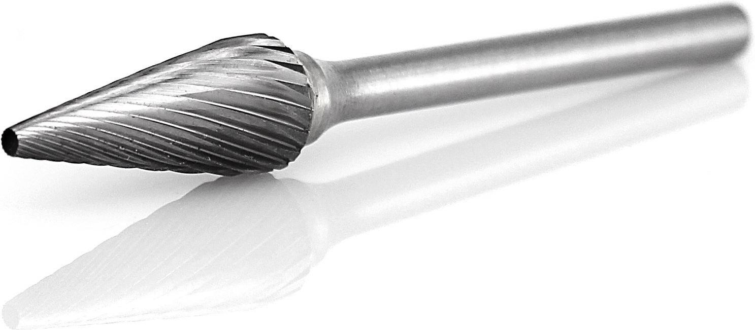 procut Hartmetallfrässtift Spitzkegelform SKM M30315-2 Schaft-∅ 3 mm - Kopf-∅ 3 mm - Standardverzahnung (PC-M30315-2) Bild-01