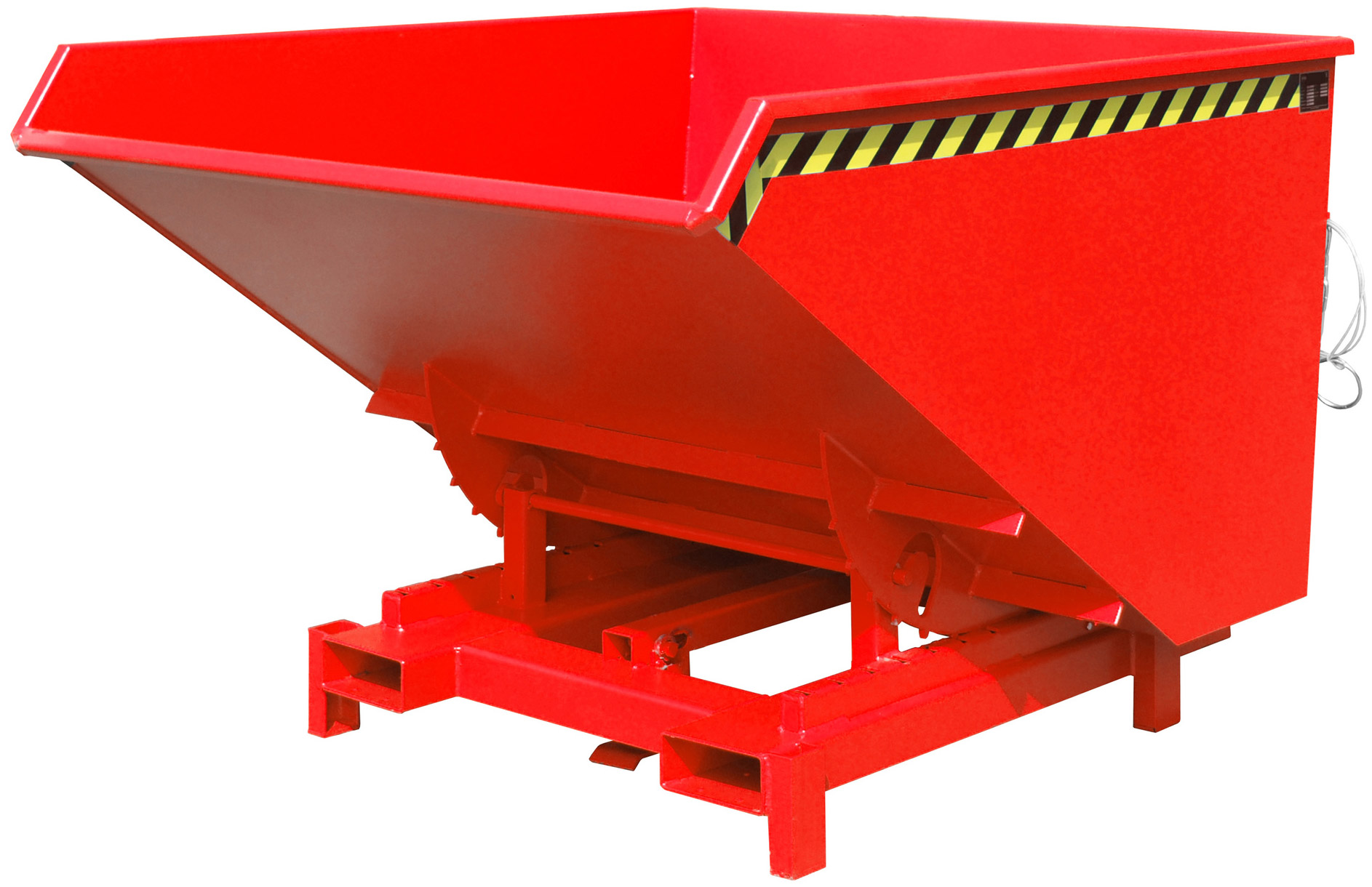 Bauer Schwerlastkipper SK-2100 - RAL 3000 Kippmulde 2100 Liter für Stapler - Kippcontainer feuerrot pulverbeschichtet (BA-4498-25-0000-2) Bild-01