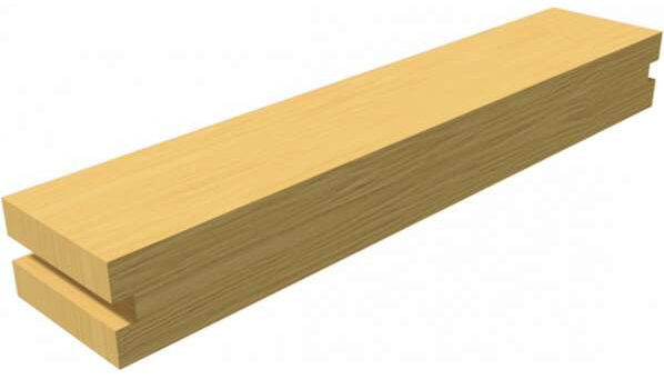 Schake Unterlags-Balken Holz 1000 x 200 x 120 mm Kesseldruckimprägnert inklusive Tragemulden (SK-10210) Bild-01