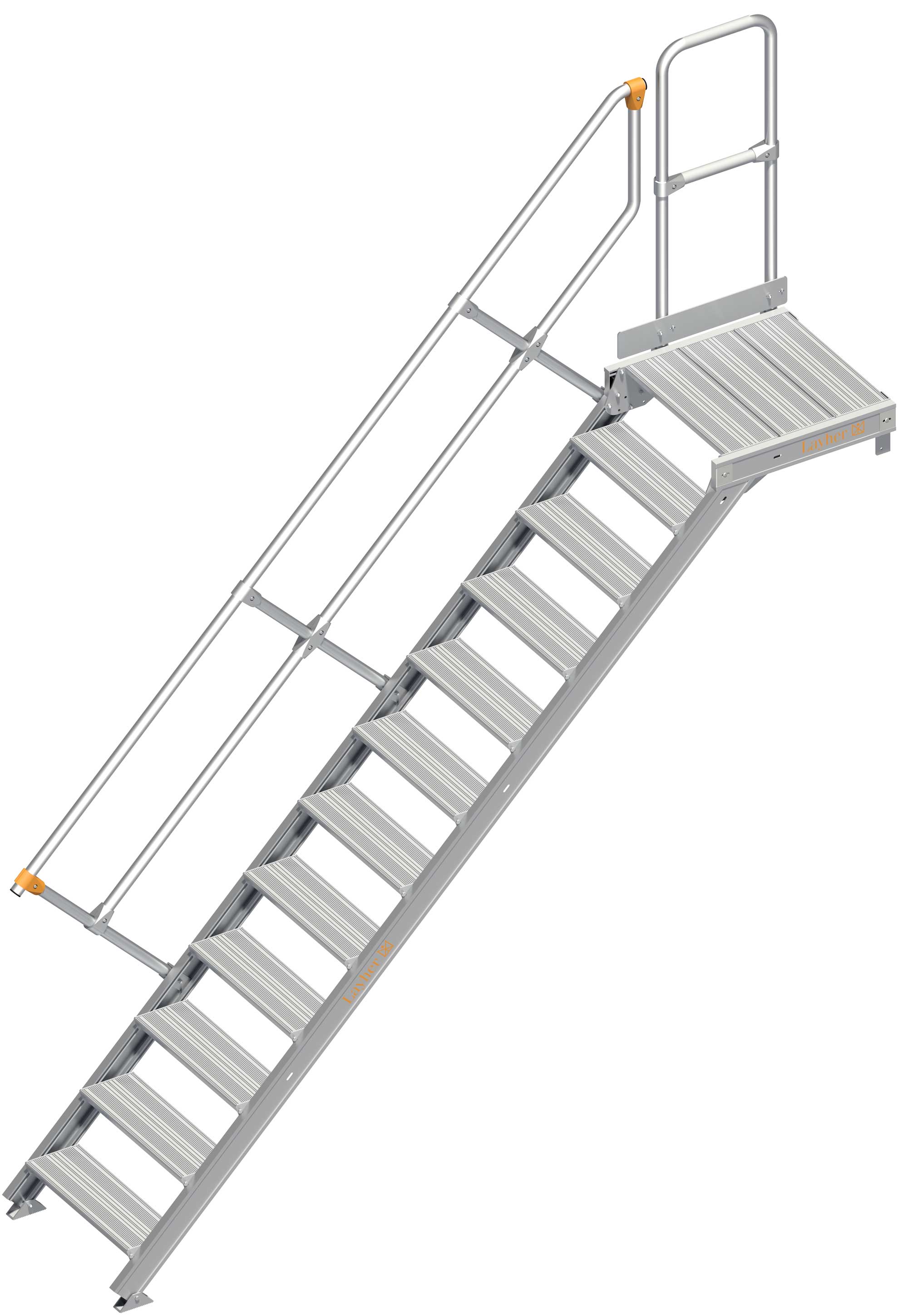 Layher Plattformtreppe 45° 12 Stufen - 600 mm breit