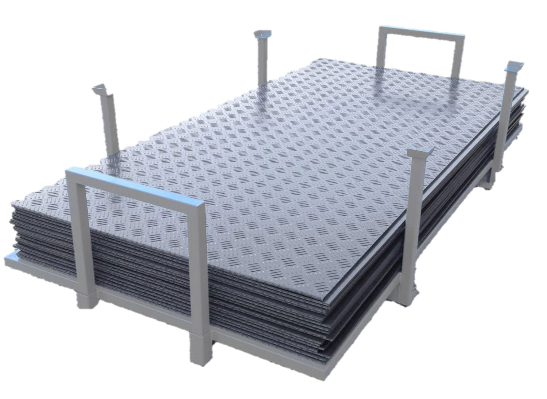 LuxTek Bodenschutzplatten-Set Flex Komplett-Set mit Schutzplatte 2000 x 1000 mm | Transportbox | Verbindungsklammern (LU-C-BSSet1210) Bild-01