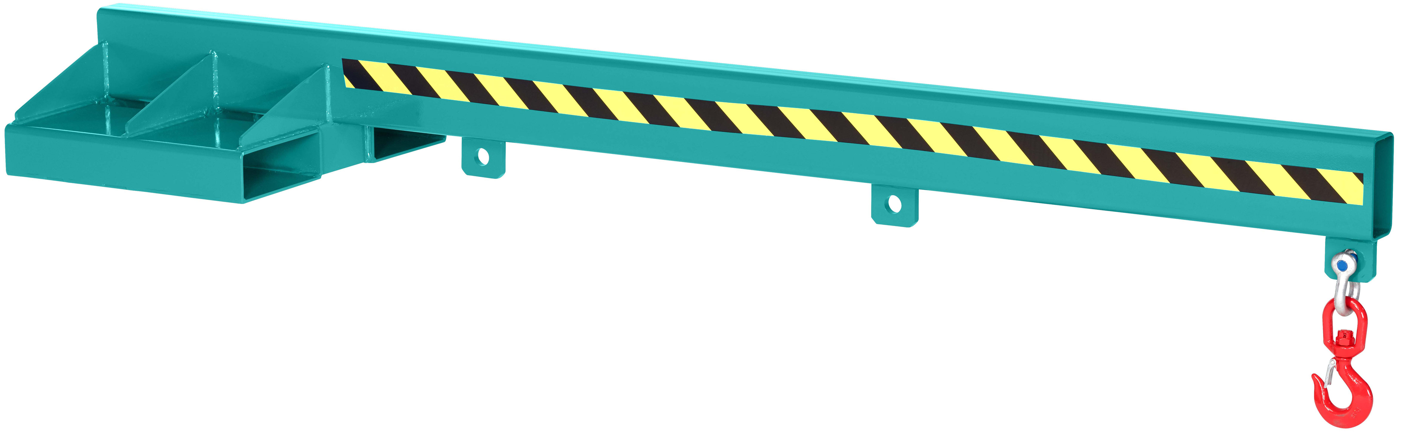 RR Industrietechnik Lastarm RLA-1 2400 - RAL 5018 Kranausleger starr für Stapler - Lasttraverse türkisblau pulverbeschichtet (RR-100800315) Bild-01
