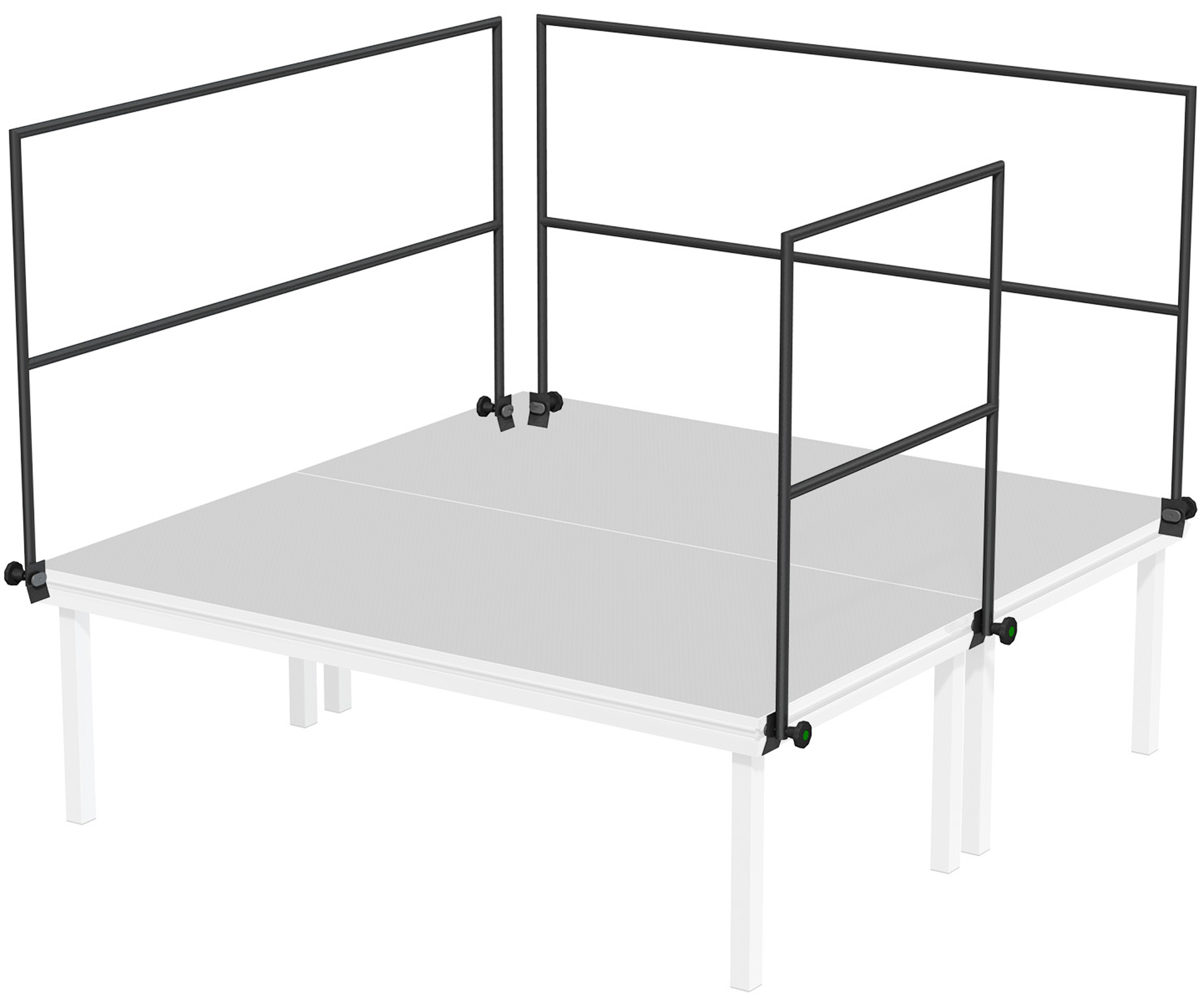 Global Truss Umwehrungsgeländer 100 cm - 2 x 2 m