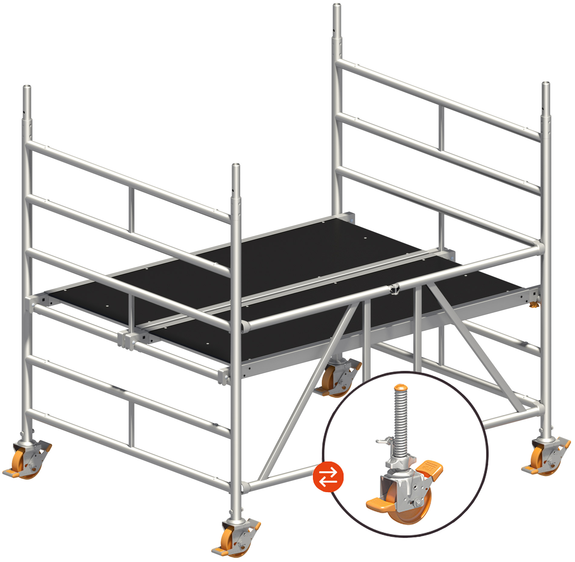 Rollgerüst Layher Zifa 150 hawego 1408200 - AH 3,06 m