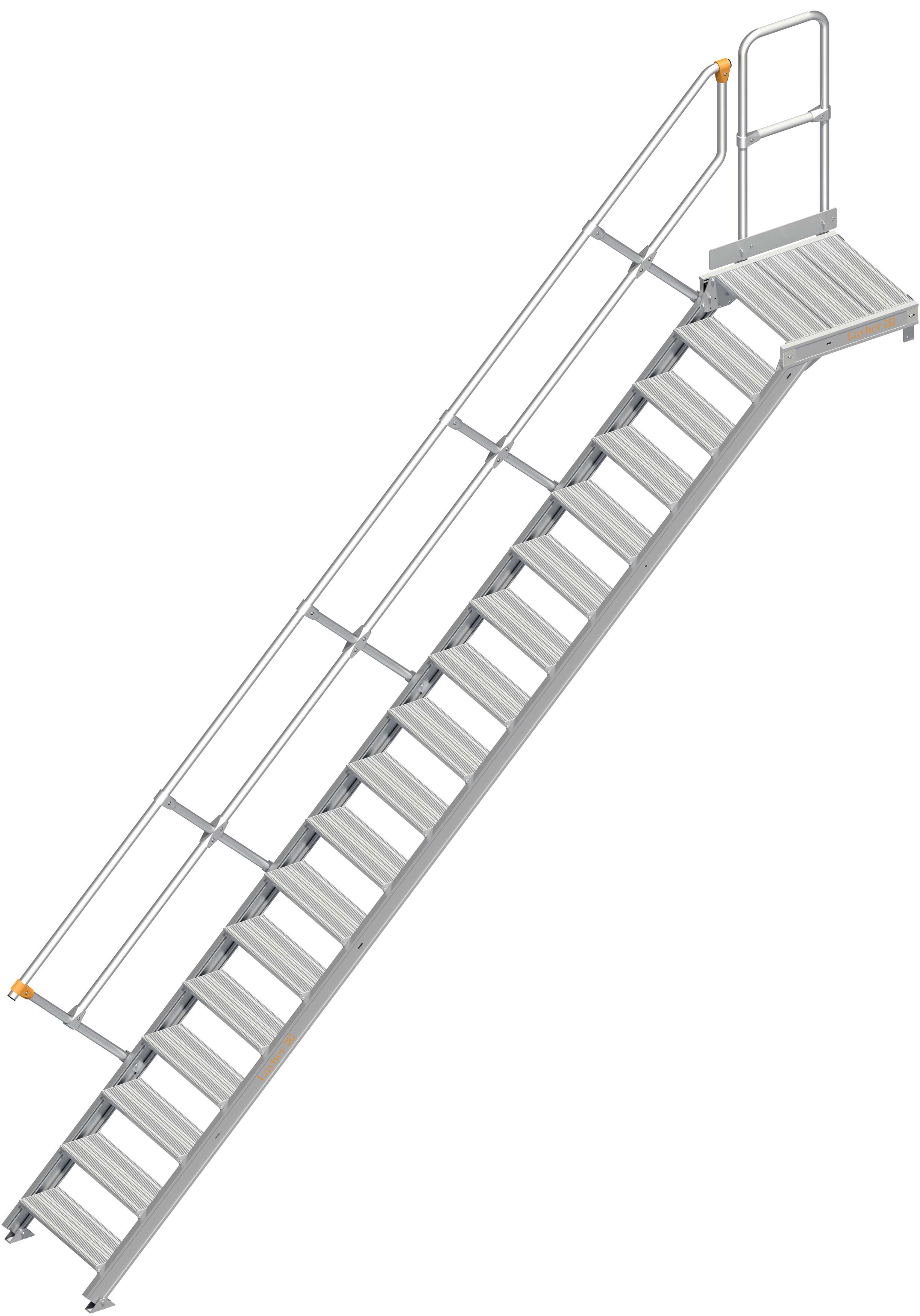 Layher Plattformtreppe 45° 18 Stufen - 800 mm breit
