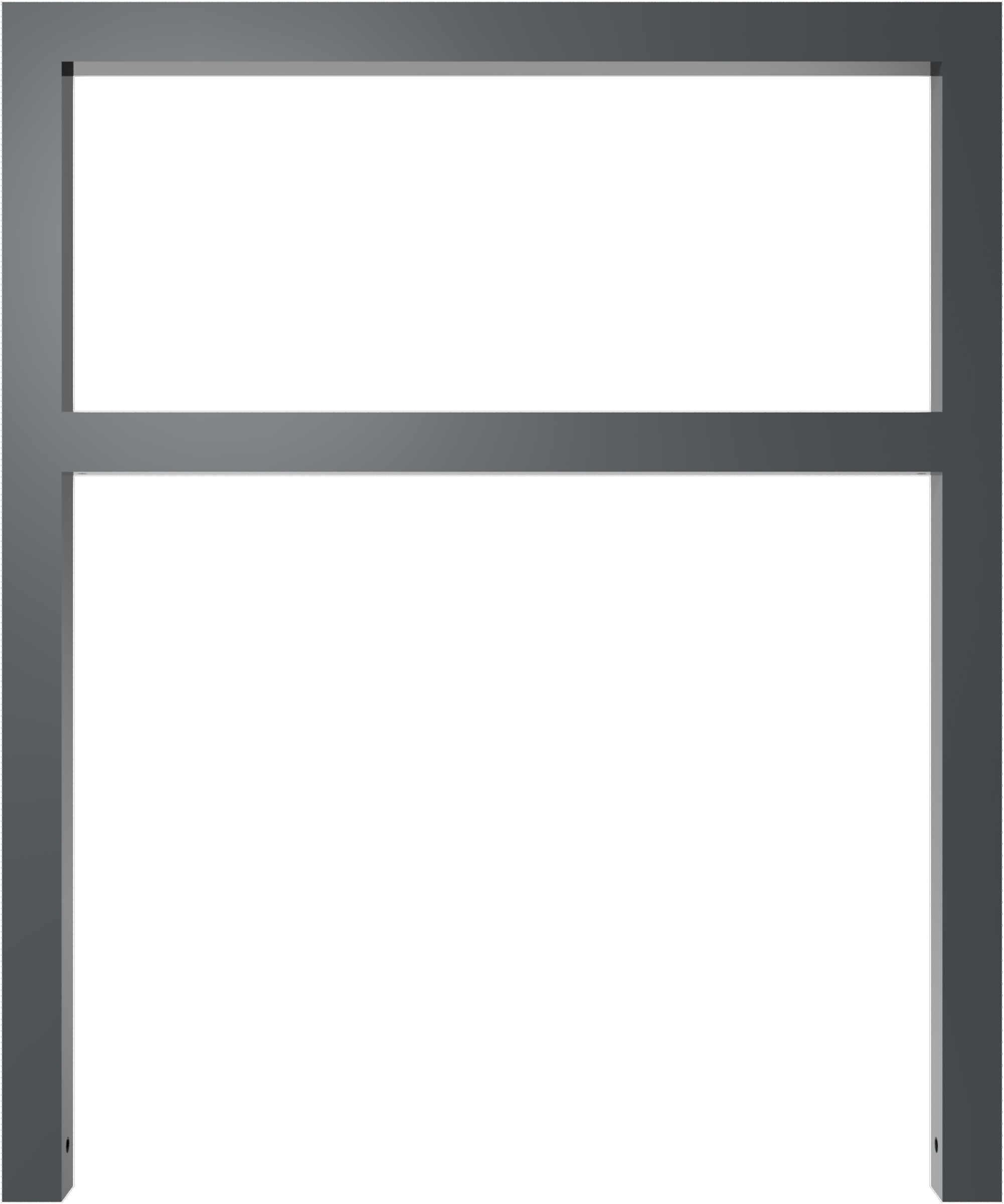Schake Anlehnbügel Stahl mit Querholm OE 60 x 60 mm dunkelgrau - 1000 x 1200 mm