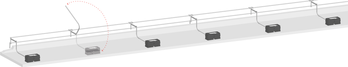 Layher Flachdach Seitenschutz stationär 27,63 m