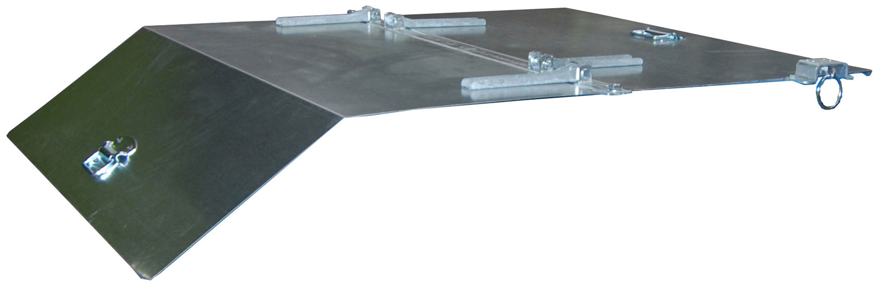 Bauer Deckel verzinkt Kippbehälter BK 80 2-teiliger Deckel für Muldenkipper - Stahl verzinkt (BA-4410-05-0800) Bild-01