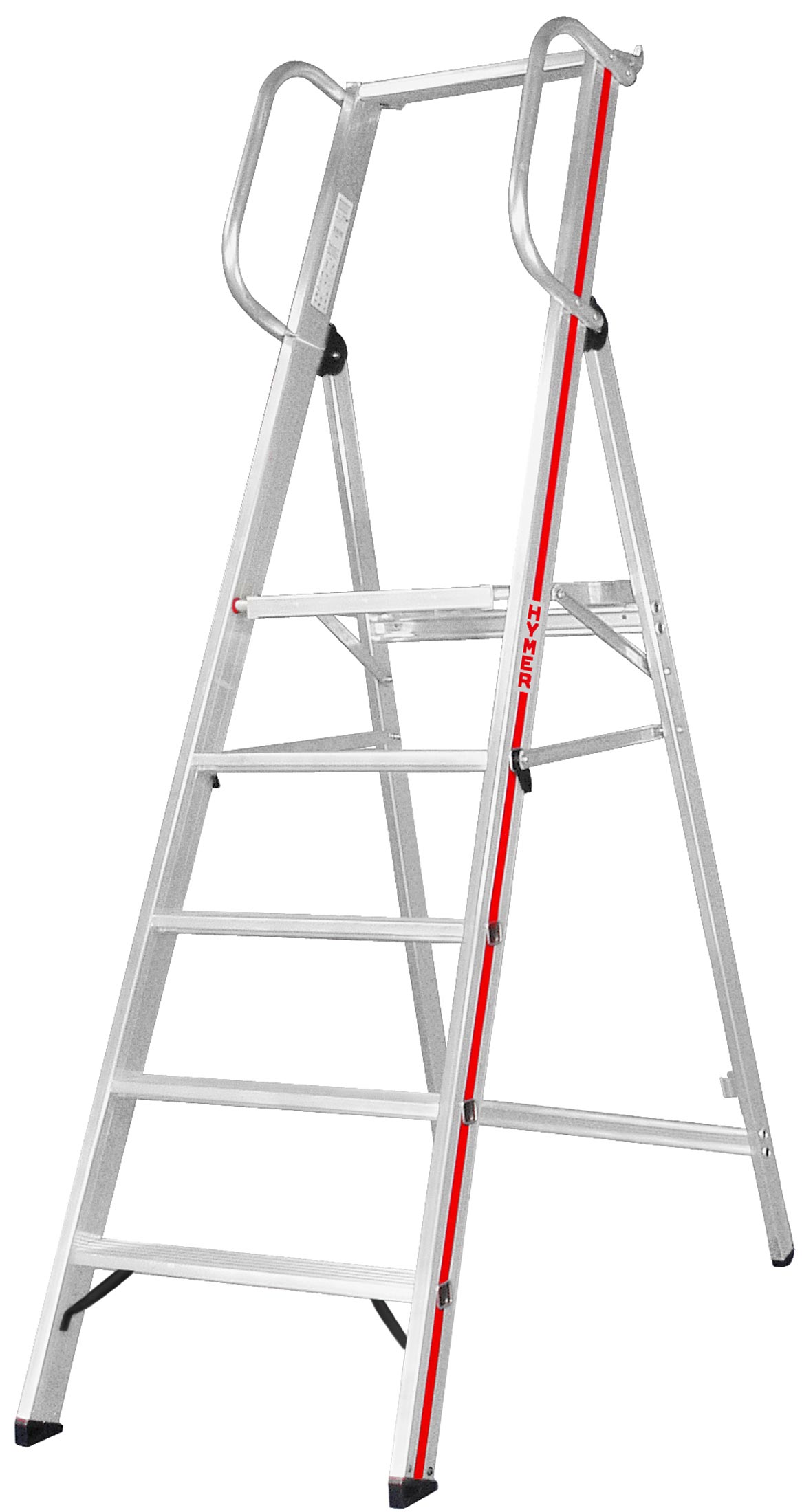 Hymer Plattformleiter 5 Stufen Leiter mit Handlauf (HY-808005) Bild-01