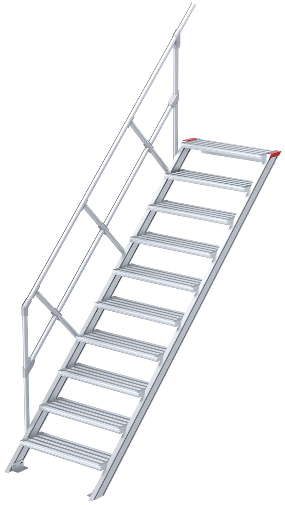 euroline Alu-Treppe 45° 10 Stufen - 800 mm