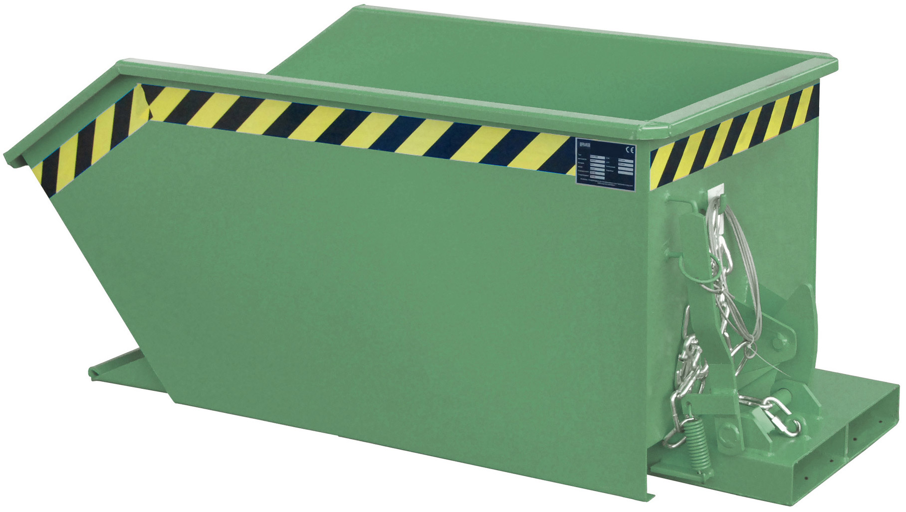 Bauer Muldenkipper GU-300 - RAL 6011 Kippmulde 300 Liter für Stapler - Schuttmulde resedagrün pulverbeschichtet (BA-4409-01-0000-4) Bild-01