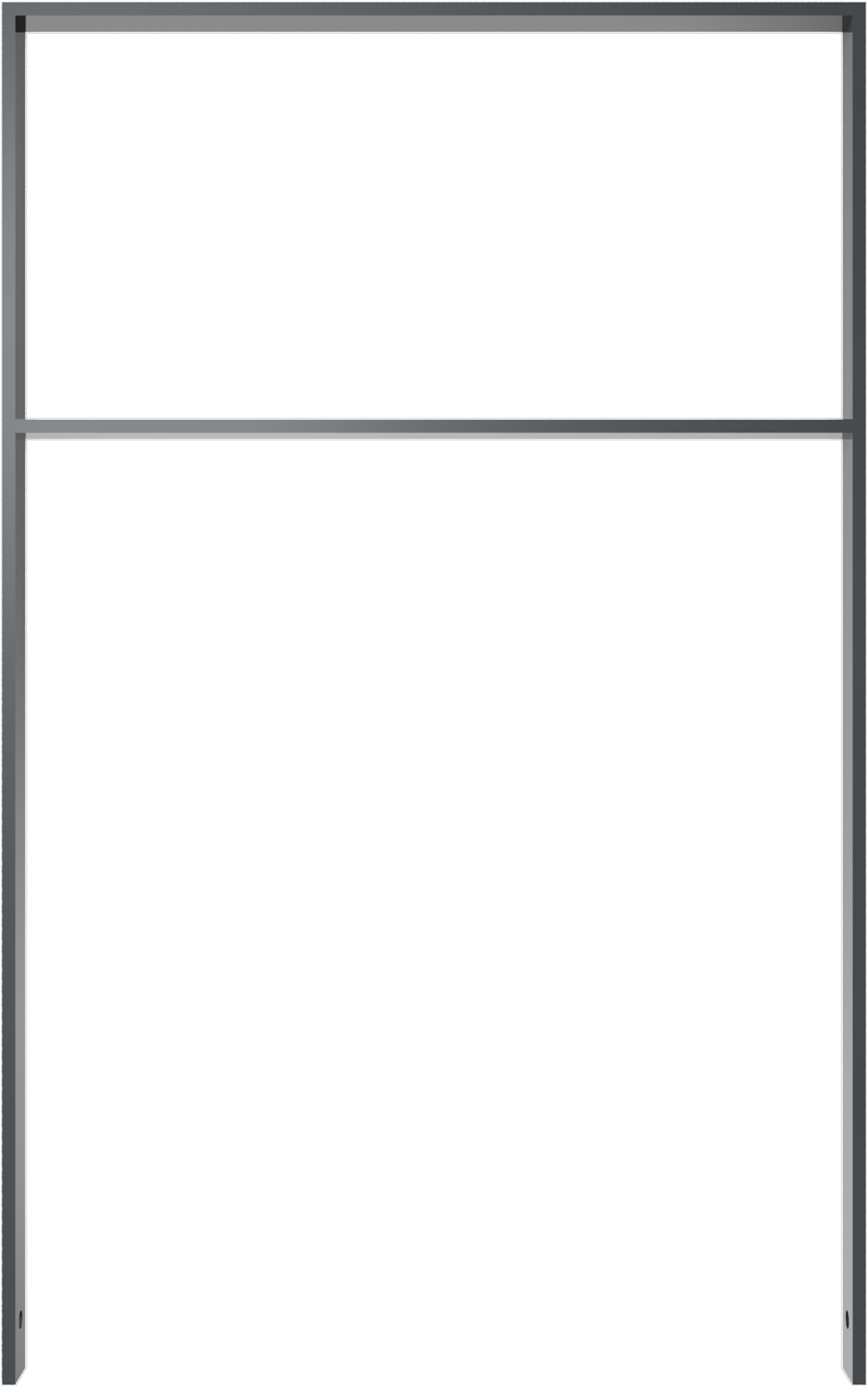 Schake Anlehnbügel Flachstahl mit Querholm OE 50 x 12 mm dunkelgrau - 750 x 1200 mm